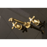 English Country Two-Handle 3-Hole Wall Mount Roman Tub Faucet