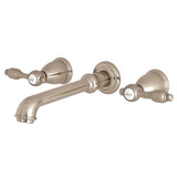 Tudor Two-Handle 3-Hole Wall Mount Roman Tub Faucet