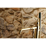 English Country Single-Handle 1-Hole Freestanding Tub Faucet with Hand Shower