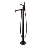 English Country Single-Handle 1-Hole Freestanding Tub Faucet with Hand Shower