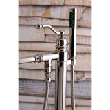 English Country Single-Handle 1-Hole Freestanding Tub Faucet with Hand Shower