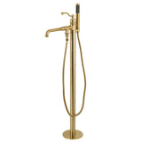 English Country Single-Handle 1-Hole Freestanding Tub Faucet with Hand Shower