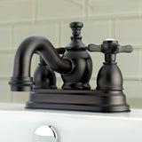 Essex Two-Handle 3-Hole Deck Mount 4" Centerset Bathroom Faucet with Brass Pop-Up