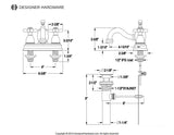 Essex Double-Handle 3-Hole Deck Mount 4-Inch Centerset Bathroom Faucet with Brass Pop-Up