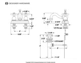 Essex Two-Handle 3-Hole Deck Mount 4" Centerset Bathroom Faucet with Brass Pop-Up