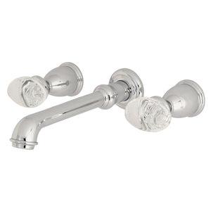 Krystal Onyx Two-Handle 3-Hole Wall Mount Bathroom Faucet