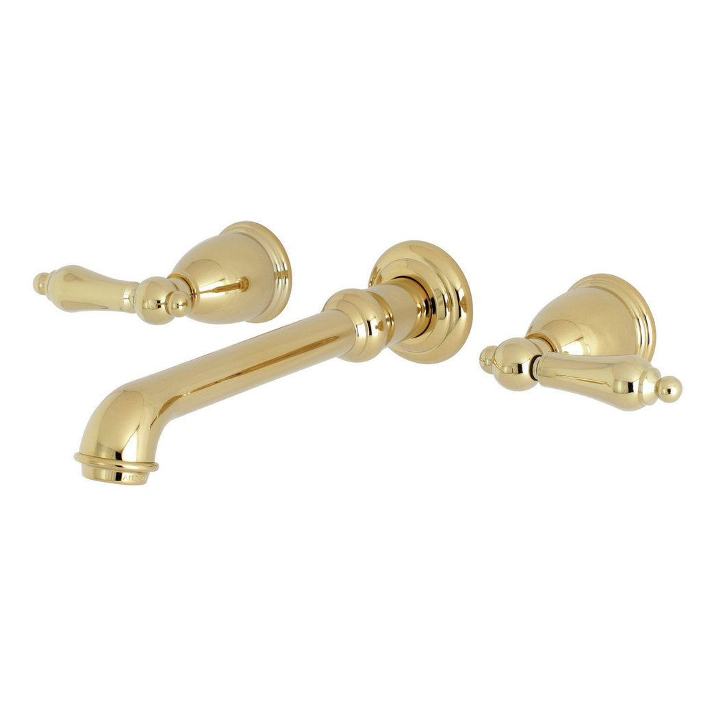 English Country Two-Handle 3-Hole Wall Mount Bathroom Faucet