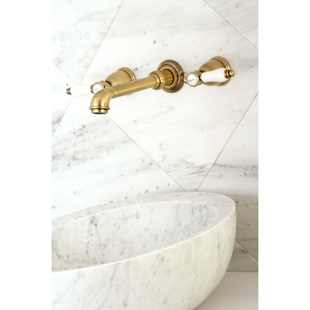 Bel-Air Two-Handle 3-Hole Wall Mount Bathroom Faucet