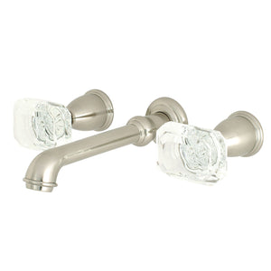 Krystal Onyx Double-Handle 3-Hole Wall Mount Bathroom Faucet
