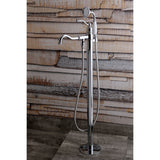 English Country Single-Handle 1-Hole Freestanding Tub Faucet with Hand Shower