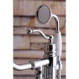 English Country Single-Handle 1-Hole Freestanding Tub Faucet with Hand Shower