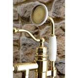 English Country Single-Handle 1-Hole Freestanding Tub Faucet with Hand Shower