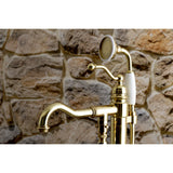 English Country Single-Handle 1-Hole Freestanding Tub Faucet with Hand Shower