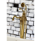 English Country Single-Handle 1-Hole Freestanding Tub Faucet with Hand Shower