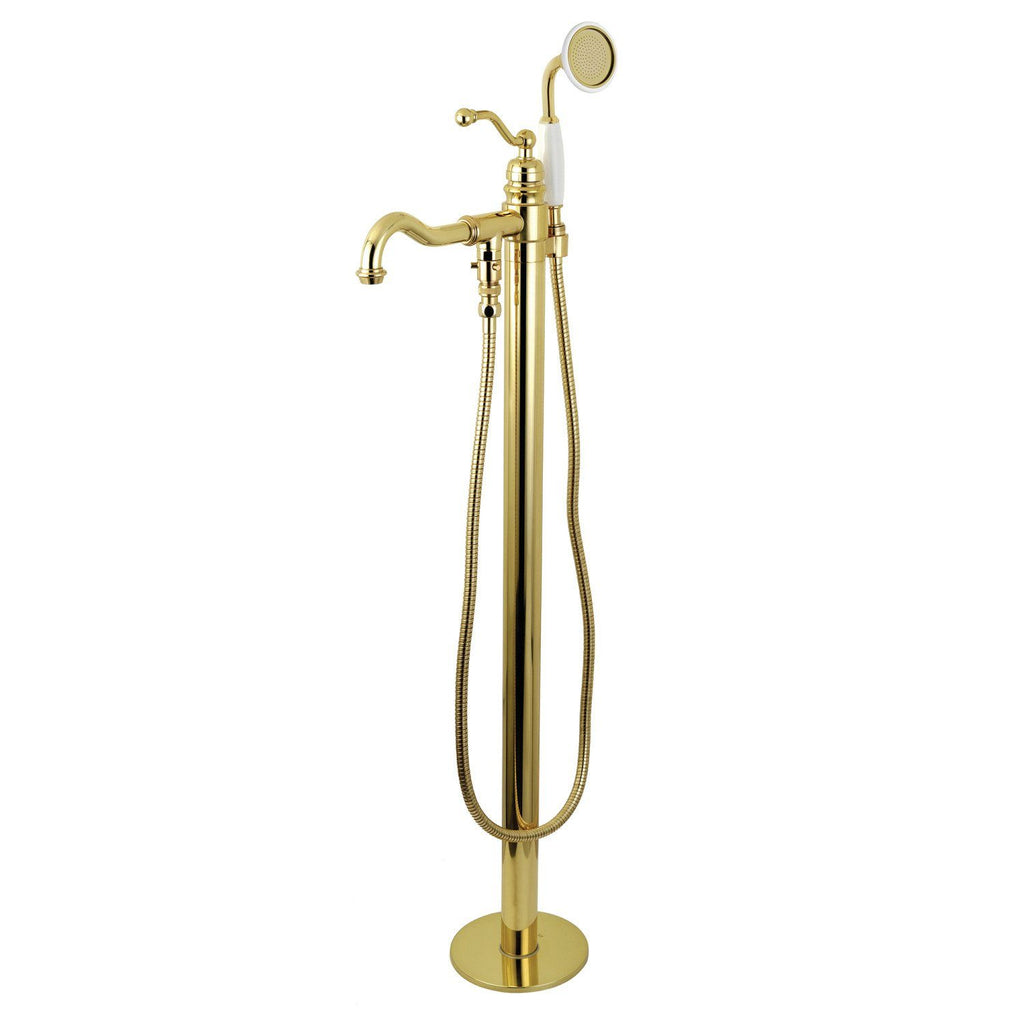 English Country Single-Handle 1-Hole Freestanding Tub Faucet with Hand Shower