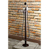 English Country Single-Handle 1-Hole Freestanding Tub Faucet with Hand Shower