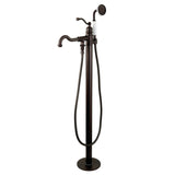 English Country Single-Handle 1-Hole Freestanding Tub Faucet with Hand Shower