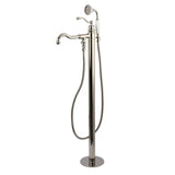 English Country Single-Handle 1-Hole Freestanding Tub Faucet with Hand Shower