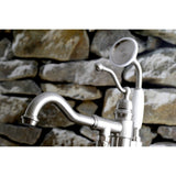 English Country Single-Handle 1-Hole Freestanding Tub Faucet with Hand Shower