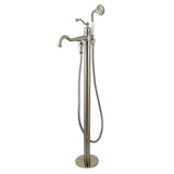 English Country Single-Handle 1-Hole Freestanding Tub Faucet with Hand Shower