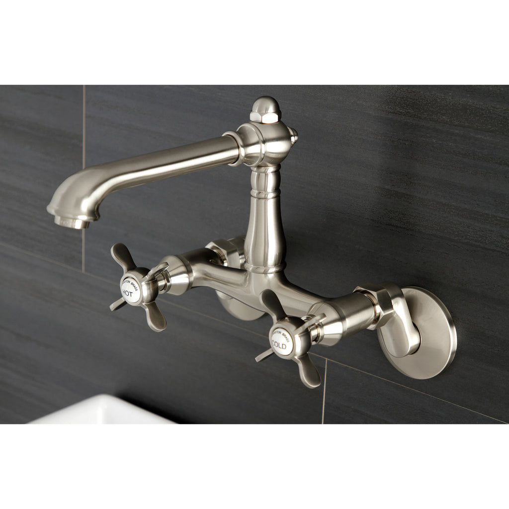 Essex Two-Handle 2-Hole Wall Mount Kitchen Faucet