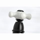 English Country Two-Handle 4-Hole Deck Mount Bridge Kitchen Faucet with Brass Side Sprayer