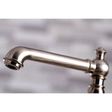 English Country Two-Handle 4-Hole Deck Mount Bridge Kitchen Faucet with Side Sprayer