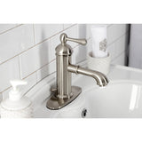 Paris Single-Handle 1-Hole Deck Mount Bathroom Faucet with Brass Pop-Up