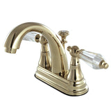 Wilshire Two-Handle 3-Hole Deck Mount 4" Centerset Bathroom Faucet with Brass Pop-Up