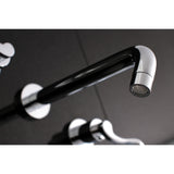NuWave Two-Handle 3-Hole Wall Mount Roman Tub Faucet