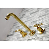Milano Two-Handle 3-Hole Wall Mount Roman Tub Faucet