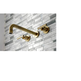 Manhattan Two-Handle 3-Hole Wall Mount Roman Tub Faucet