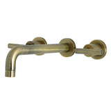 Manhattan Two-Handle 3-Hole Wall Mount Roman Tub Faucet