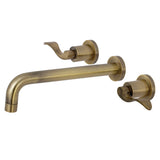 NuWave Two-Handle 3-Hole Wall Mount Roman Tub Faucet