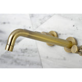 Concord Two-Handle 3-Hole Wall Mount Roman Tub Faucet