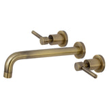 Concord Two-Handle 3-Hole Wall Mount Roman Tub Faucet