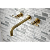 Milano Two-Handle 3-Hole Wall Mount Roman Tub Faucet
