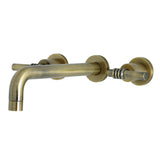 Milano Two-Handle 3-Hole Wall Mount Roman Tub Faucet
