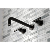 Manhattan Two-Handle 3-Hole Wall Mount Roman Tub Faucet