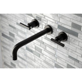 Manhattan Two-Handle 3-Hole Wall Mount Roman Tub Faucet