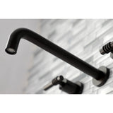Milano Two-Handle 3-Hole Wall Mount Roman Tub Faucet
