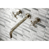 Metropolitan Two-Handle 3-Hole Wall Mount Roman Tub Faucet