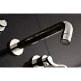 NuWave Two-Handle 3-Hole Wall Mount Roman Tub Faucet
