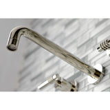 Milano Two-Handle 3-Hole Wall Mount Roman Tub Faucet