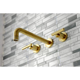Manhattan Two-Handle 3-Hole Wall Mount Roman Tub Faucet
