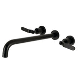 Whitaker Two-Handle 3-Hole Wall Mount Roman Tub Faucet