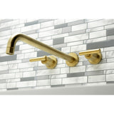 Manhattan Two-Handle 3-Hole Wall Mount Roman Tub Faucet