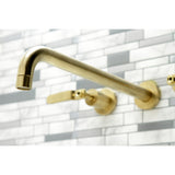 Whitaker Two-Handle 3-Hole Wall Mount Roman Tub Faucet