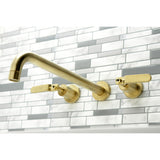 Whitaker Two-Handle 3-Hole Wall Mount Roman Tub Faucet