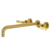 Whitaker Two-Handle 3-Hole Wall Mount Roman Tub Faucet